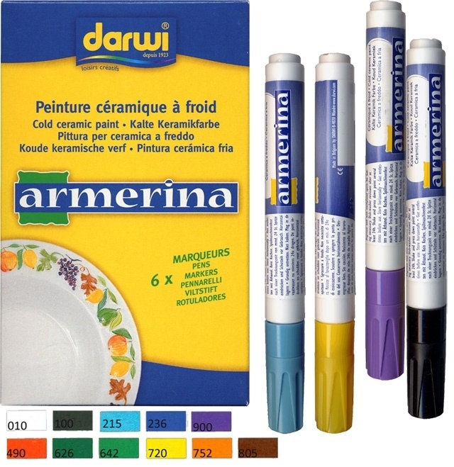 Porcelainstiften darwi ronde punt 1-2mm kleur donkergroen